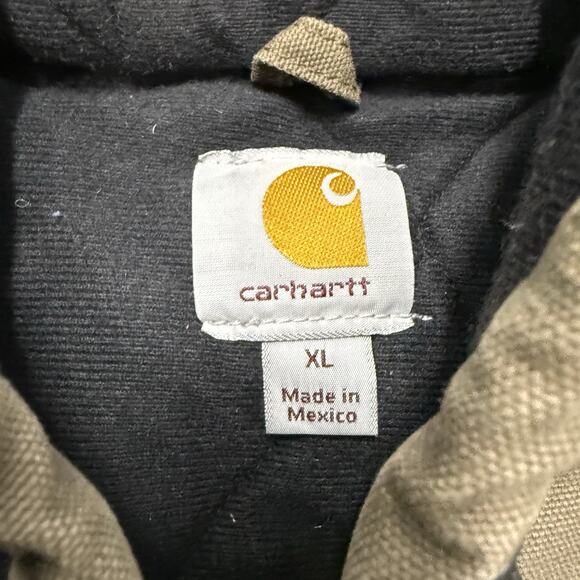 Carhartt Quilted Full Zip Hooded Canvas Coat Men Sz XL - Picture 3 of 8